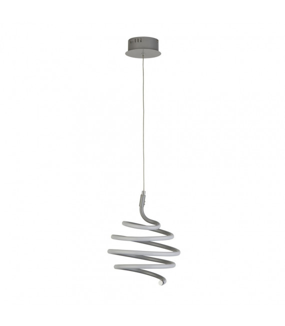 Plafoniera LED integrata Swirl Acciaio dolce grigio 34 cm