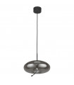 Lisbon Pendant Glass, mild steel Black glass, smoked 1 bulb 30cm