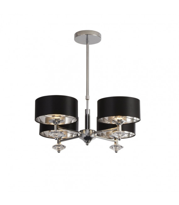 Pendant New Orleans Mild Steel Chrome 4 bulbs 54cm