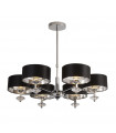 Suspension New Orleans Acier doux Chrome 6 ampoules 54cm