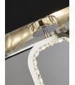 Lampadaire Aura Verre,acier,acier inoxydable Chrome,noir,Transparent 1 ampoule 136cm