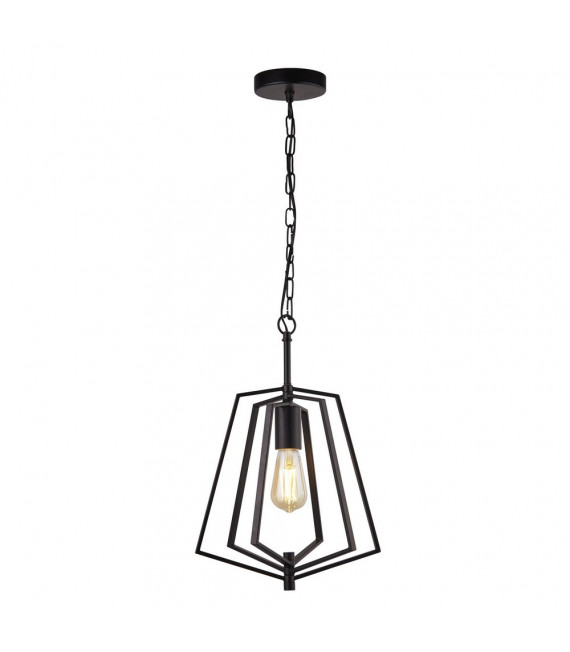 Lampada a sospensione Slinky Acciaio dolce Nero opaco 1 lampadina 44cm