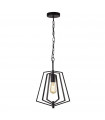 Slinky pendant light Mild steel Matte black 1 bulb 44cm
