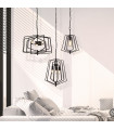Slinky pendant light Mild steel Matte black 1 bulb 44cm
