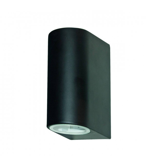 Aplique jardín Led Exterior Cristal Aluminio 2 bombillas 14cm
