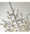 Suspension Bouquet Verre,acier doux Chrome,Transparent 11 ampoules 62cm
