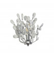 Design wall light Bouquet 1 bulb Glass, mild steel Chrome, Clear