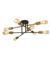 Ceiling light Armstrong Steel matt black 8 bulbs 23cm