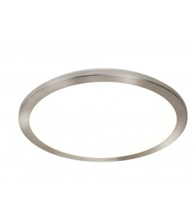 Plafonnier Flush Plastique Argent satiné 1 ampoule 3cm