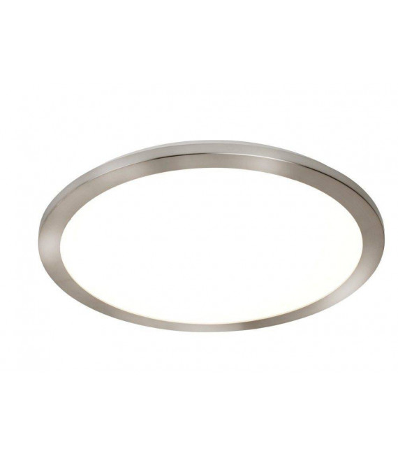 Plafonnier Flush Plastique Argent satiné 1 ampoule 3cm