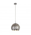 Artichoke pendant light Aluminum Metallic silver 1 bulb 35.5cm