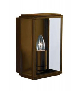 Lanterna da giardino Box Vetro, plastica, acciaio inossidabile Marrone ruggine 1 lampadina 25cm