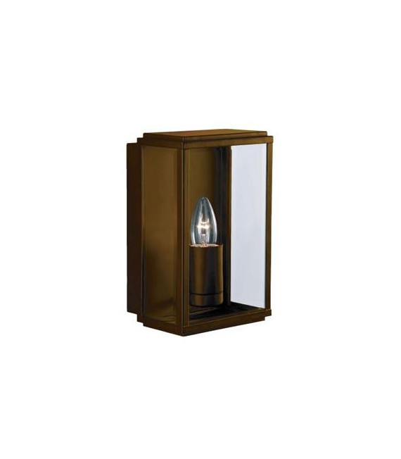 Box garden lantern Glass, plastic, stainless steel Rust brown 1 bulb 25cm