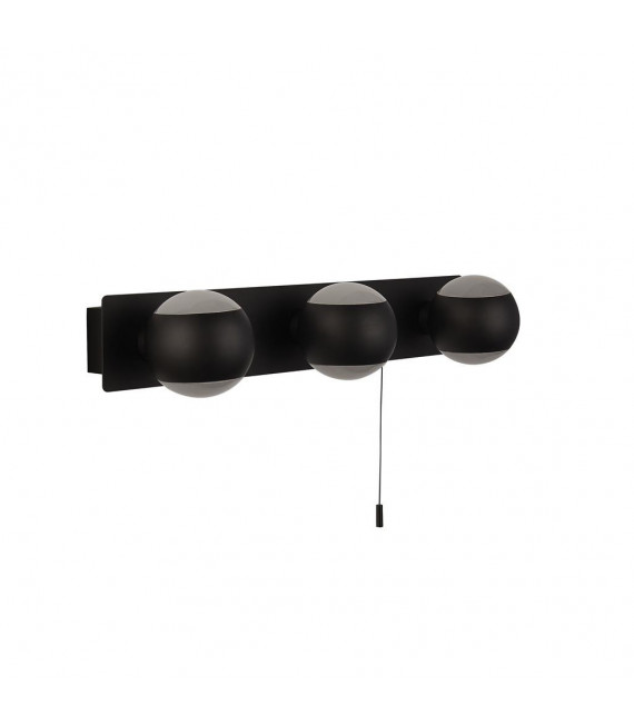 Flare 3-Light Vanity Light Bianco acciaio dolce, opale bianco, nero
