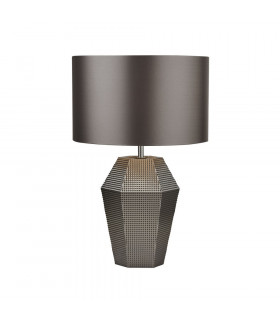 Sobremesa Table Cristal cromo ahumado 1 bombilla 49cm