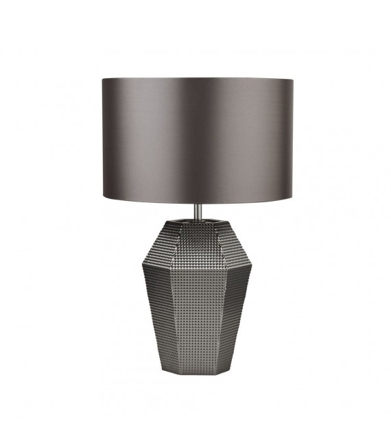 Sobremesa Table Cristal cromo ahumado 1 bombilla 49cm