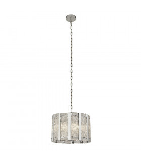 Colgante Alexandra Acero dulce Plata satinada 5 bombillas 29cm