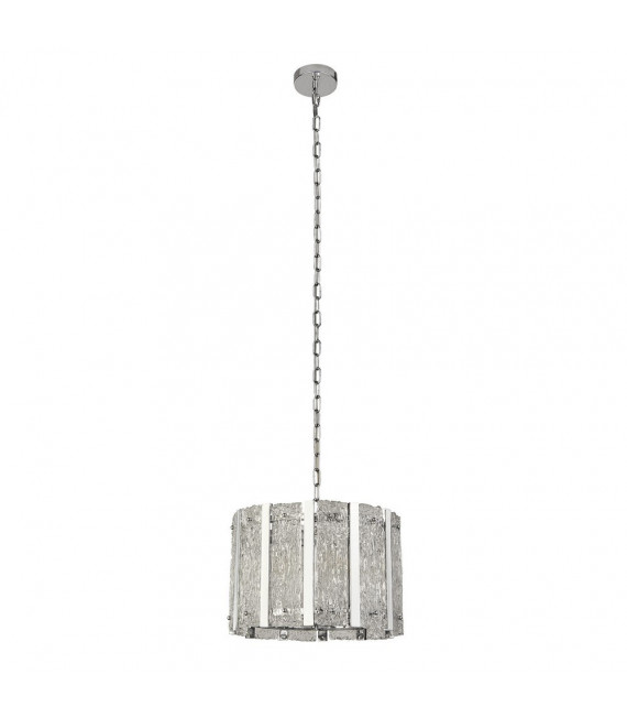 Ciondolo Alexandra Acciaio dolce Argento satinato 5 lampadine 29cm