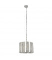 Suspension Alexandra Acier doux Argent satiné 5 ampoules 29cm