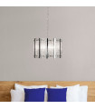 Alexandra pendant Mild steel Satin silver 5 bulbs 29cm