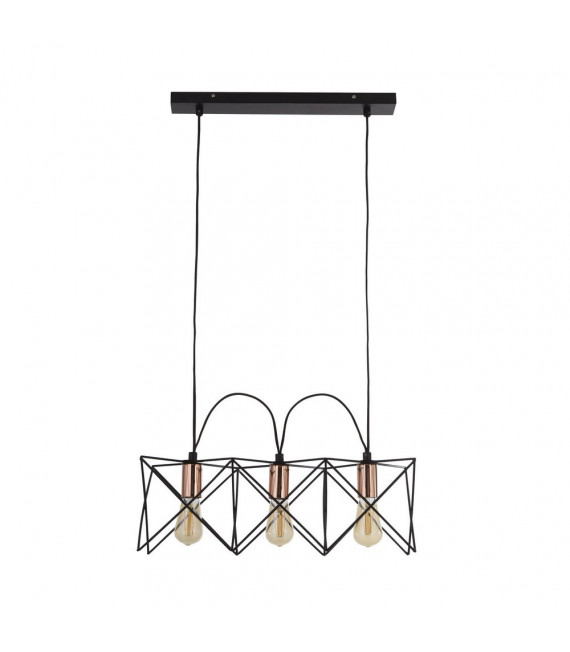 Anthea Pendelleuchte Stahl mattschwarz 3-flammig 21cm