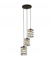 Suspension Spring 3 ampoules Acier doux Or noir