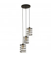 Suspension Spring 3 ampoules Acier doux Or noir