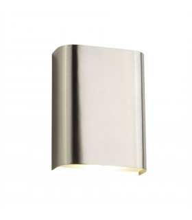 Applique Led Wall a 2 luci in alluminio argento satinato