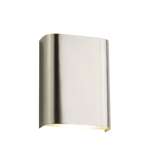 Aplique de pared Led Wall 2 luces aluminio plata satinado