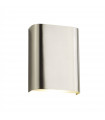 Applique murale Led Wall 2 ampoules Aluminium Argent satiné