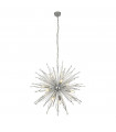 Suspension Starburst Acrylique,acier doux Chrome,Transparent 10 ampoules 74cm