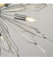 Pendant Starburst Acrylic, Mild Steel Chrome, Clear 10 bulbs 74cm