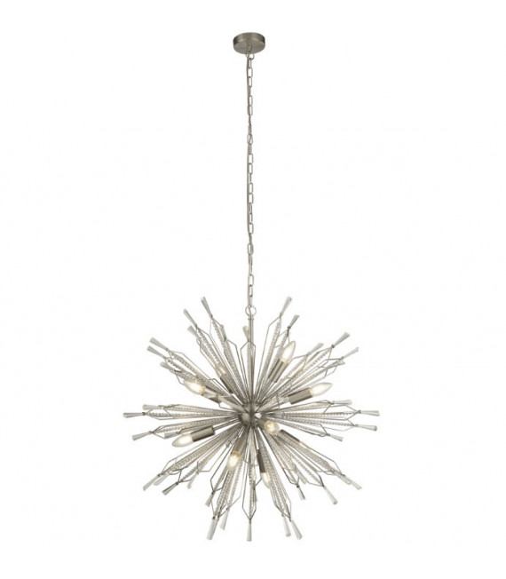 Suspension Starburst Acier doux Chrome 8 ampoules 56cm