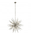 Starburst Pendant Mild Steel Chrome 8 bulbs 56cm