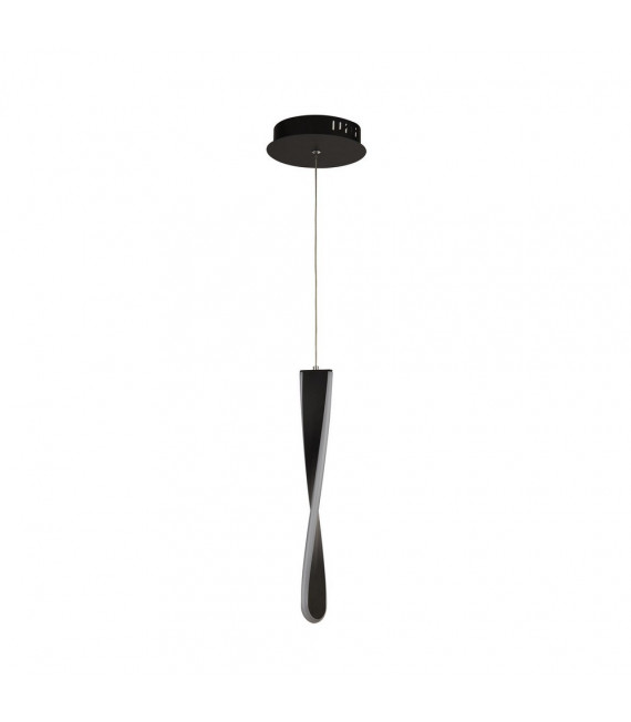 Suspension design Paddle Acier doux Noir mat 1 ampoule 39cm