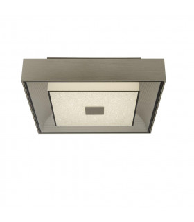 Ceiling light Rhea Glass, aluminium, mild steel Silver, Clear, brushed silver, frosted 1 bulb 9.5cm