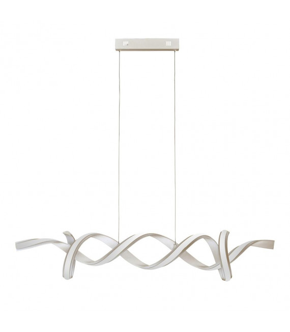 Plafonnier LED intégré Music Acrylique,aluminium,acier doux Argent, blanc 23 Cm