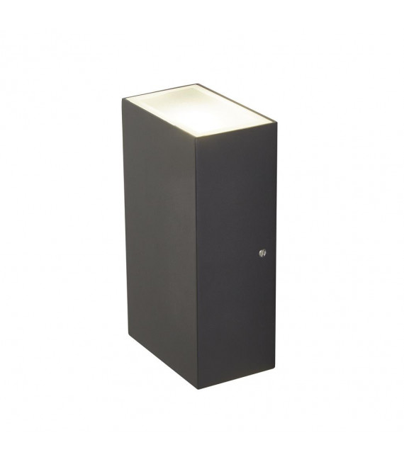 Garden wall light Stirling Glass, plastic, metal Cast aluminum white, dark gray, gel 2 bulbs 16.2cm