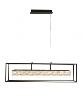 Suspension Elevator Verre,acier inoxydable,acier doux Chrome,Noir mat,Transparent 26 Cm