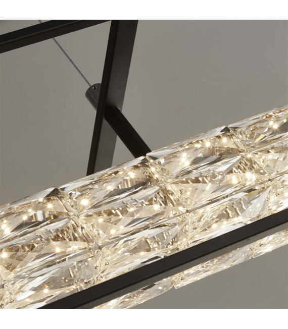 Suspension Elevator Verre,acier inoxydable,acier doux Chrome,Noir mat,Transparent 26 Cm