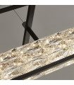 Pendant Elevator Glass, Stainless Steel, Mild Steel Chrome, Matte Black, Clear 26 Cm
