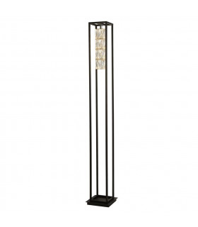 Design Elevator Lamp Glass, stainless steel, mild steel Chrome, Matte black, Transparent
