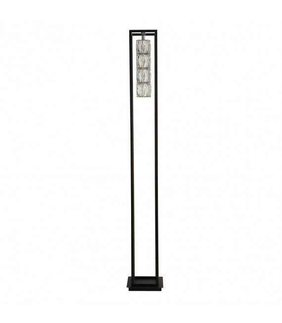 Lámpara elevadora de diseño Vidrio, acero inoxidable, acero dulce Cromo, Negro mate, Transparente