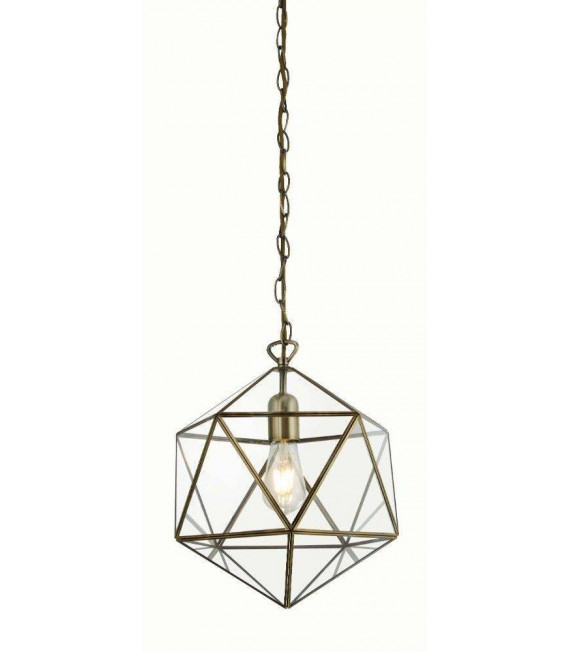 Lanterns 1-light brass pendant Antique brass