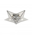Plafonnier Star Acier doux Chrome 5 ampoules 18cm