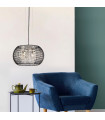 Cage pendant light Mild steel Matt black 4 bulbs 22cm
