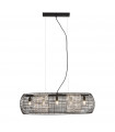 Suspension Cage Acier doux Noir mat 5 ampoules 22cm
