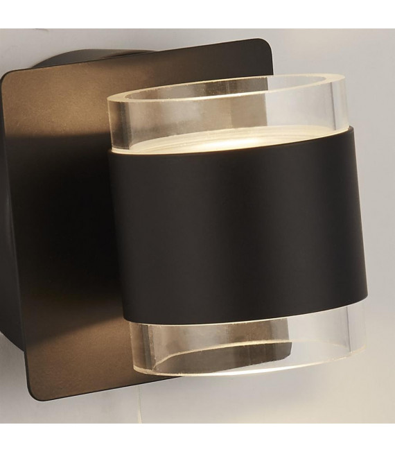 Applique da parete per bagno Tumbler Acrilico, plastica, acciaio dolce Argento, Opale bianco, Nero opaco, Trasparente