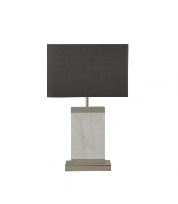 Tischlampe Tisch Baustahl Nickel satiniert 1 Glühbirne 55cm