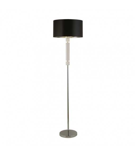 Lampada da terra in vetro cromato 1 lampadina 158,5 cm